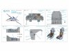 Quinta Studio QD+72116 Su-24M 3D-Printed coloured Interior on decal paper (Zvezda) (with 3D-printed resin part) 1/72